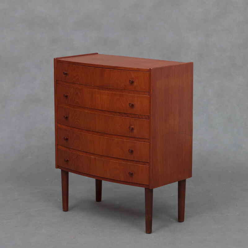 Small teak Danish vintage chest of drawers - 1960s