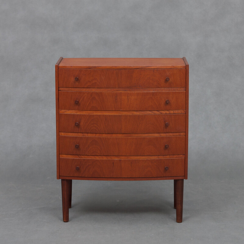 Small teak Danish vintage chest of drawers - 1960s