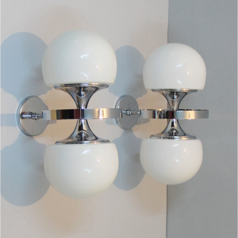Pair of vintage wall lamps Italy - 1970s