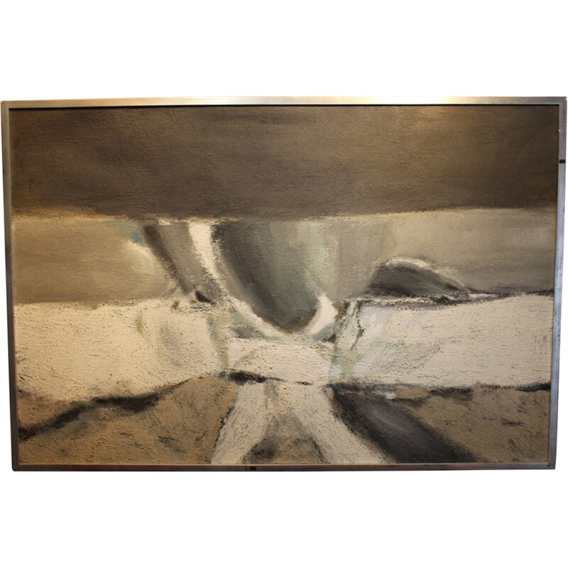 Abstract "Duverger" painting - 1960s