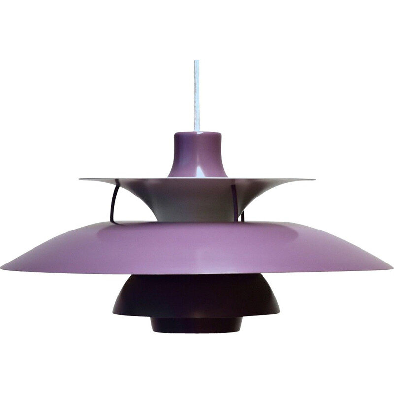 Purple PH5 pendant lamp by Poul Henningsen for Louis Poulsen - 1950s