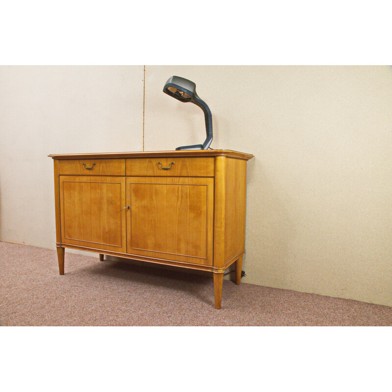 Cherry wood sideboard with 2 doors and 2 drawers - 1950s