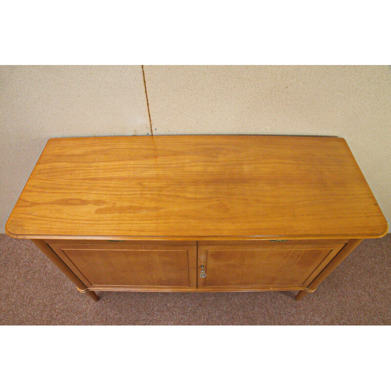 Cherry wood sideboard with 2 doors and 2 drawers - 1950s