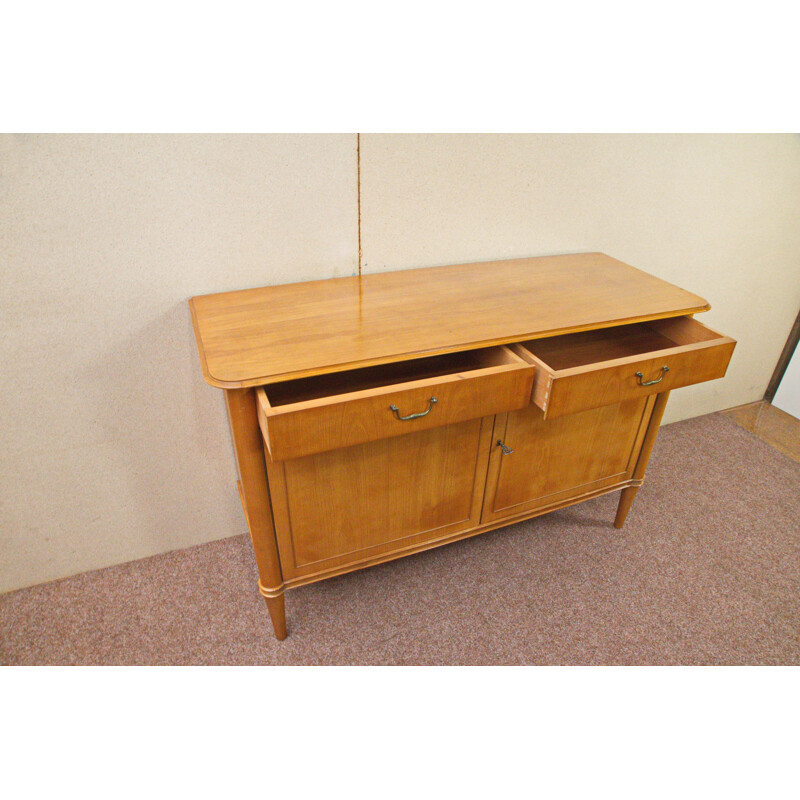 Cherry wood sideboard with 2 doors and 2 drawers - 1950s