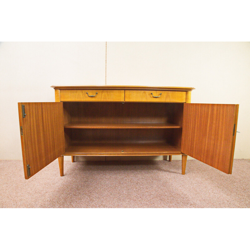 Cherry wood sideboard with 2 doors and 2 drawers - 1950s