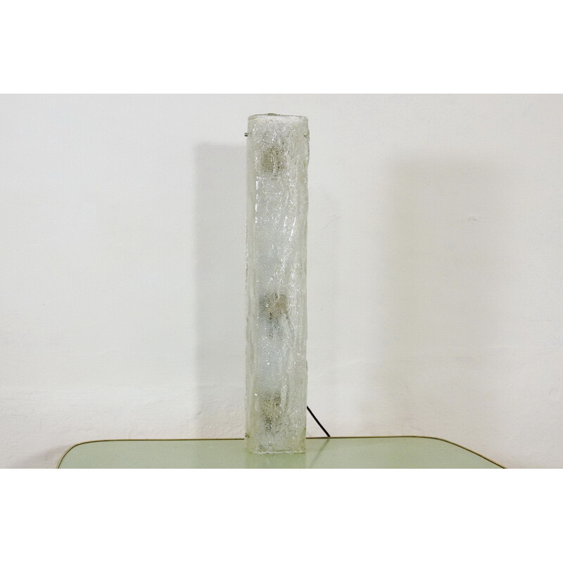 German ice glass lamp for Honsel Leuchten - 1960s