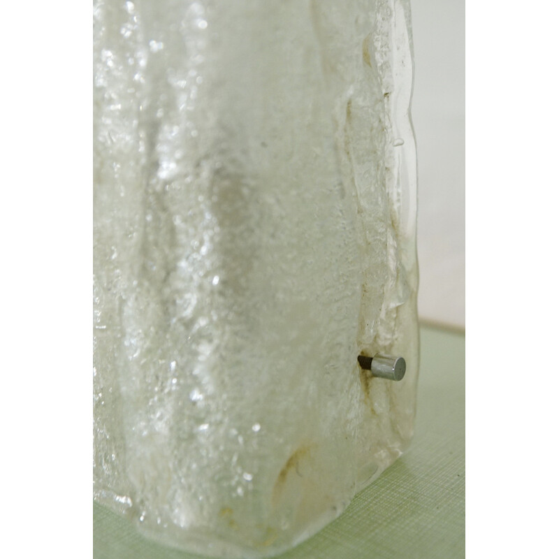 German ice glass lamp for Honsel Leuchten - 1960s