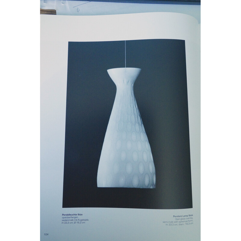 Hanging lamp, pendant by Aloys Gangkofner for Peill & Putzler - 1950s