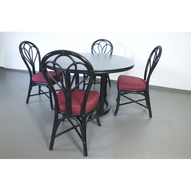 Vintage dining room set by Elinor McGuire for Hans Kaufeld - 1970s