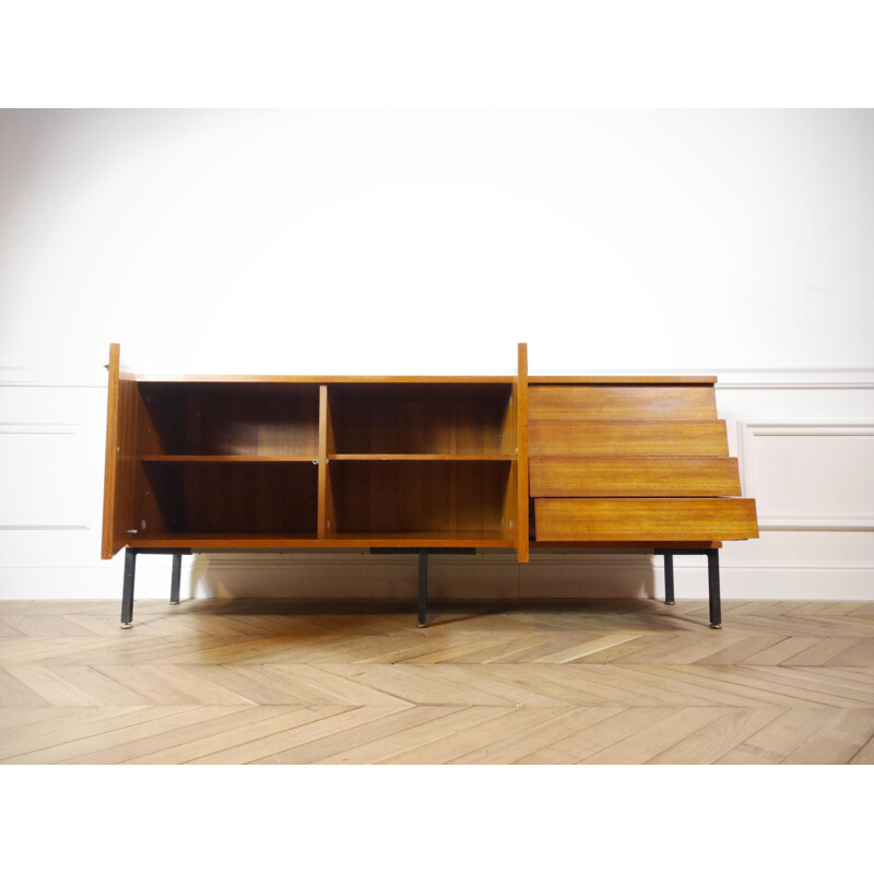 Vintage sideboard in wood by Louis Paolozzi - 1960s