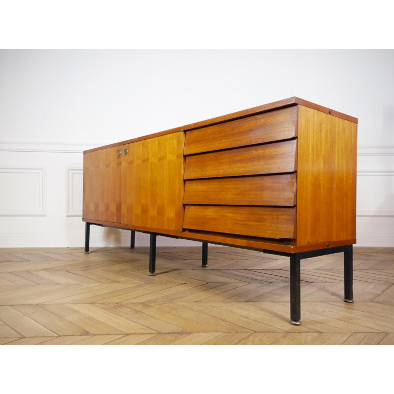 Vintage sideboard in wood by Louis Paolozzi - 1960s
