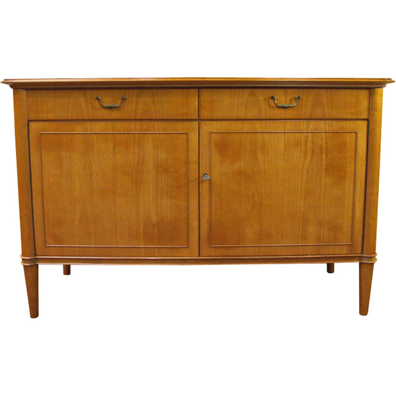 Cherry wood sideboard with 2 doors and 2 drawers - 1950s