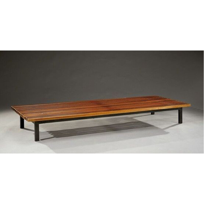 Vintage "Cansado" bench by Charlotte Perriand - 1950s