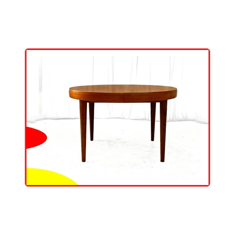 Vintage scandinavian teak dining table - 1960s