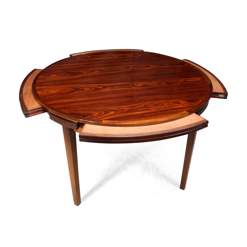 Rosewood Flip Flap Lotus Table by Dyrlund - 1970s