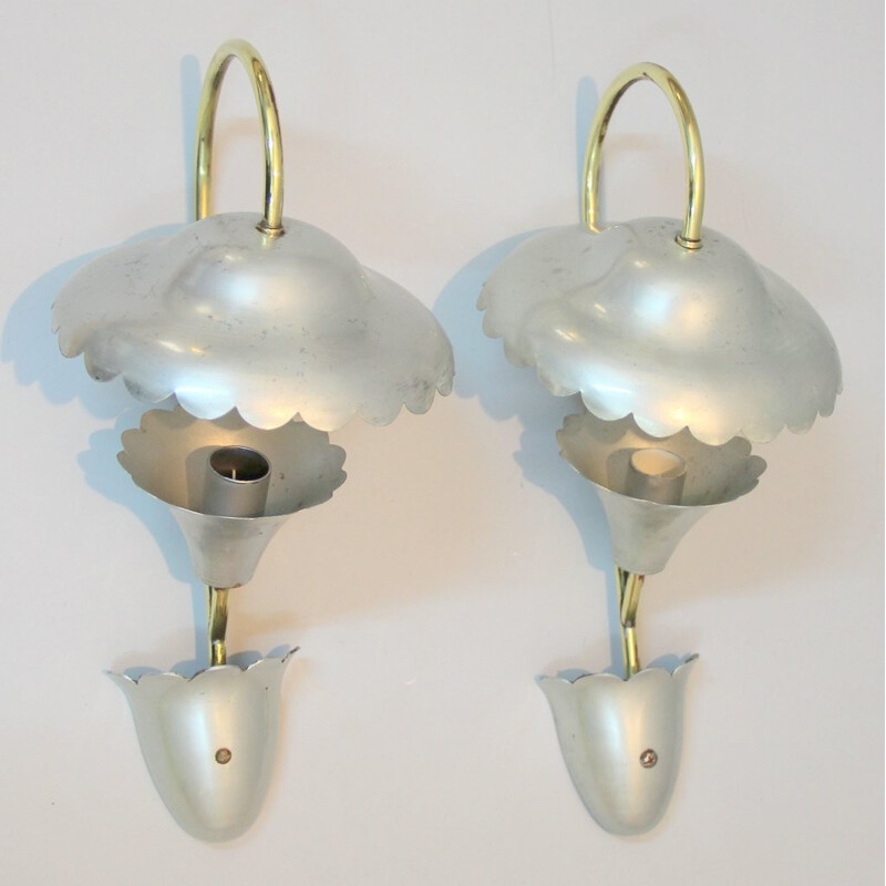 Pair of vintage spanish wall lamps - 1950s