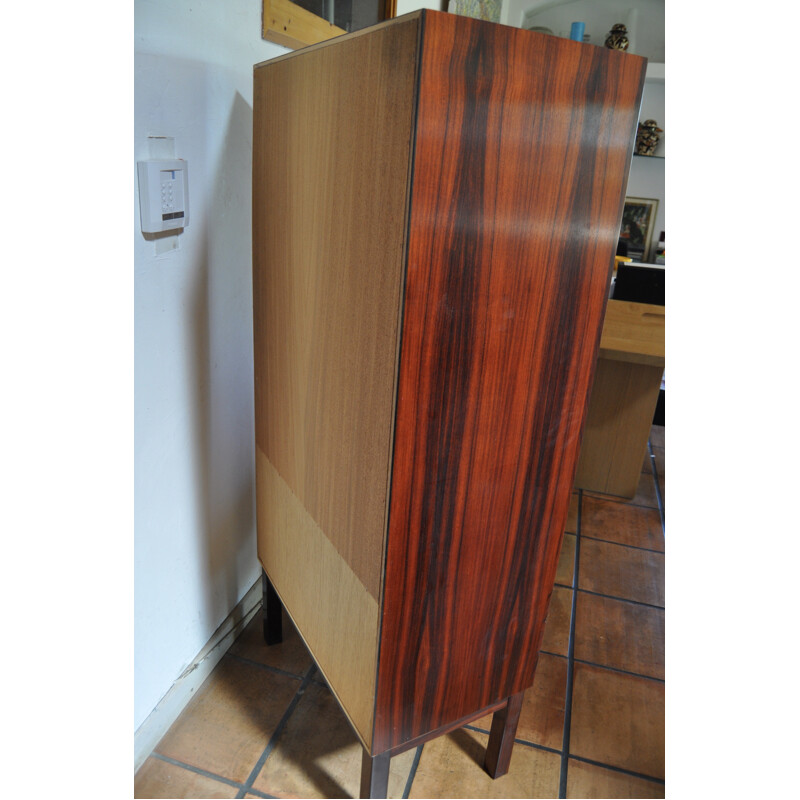 Vintage french rosewood showcase - 1970s