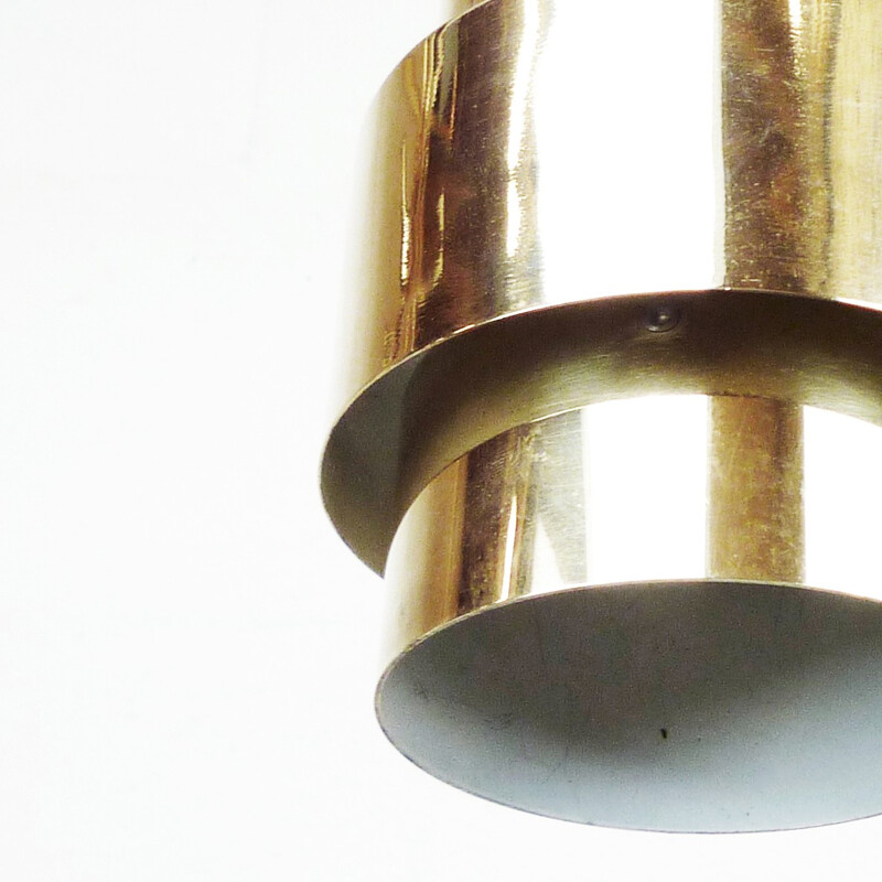 Vintage french cylindrical hanging lamp - 1960s