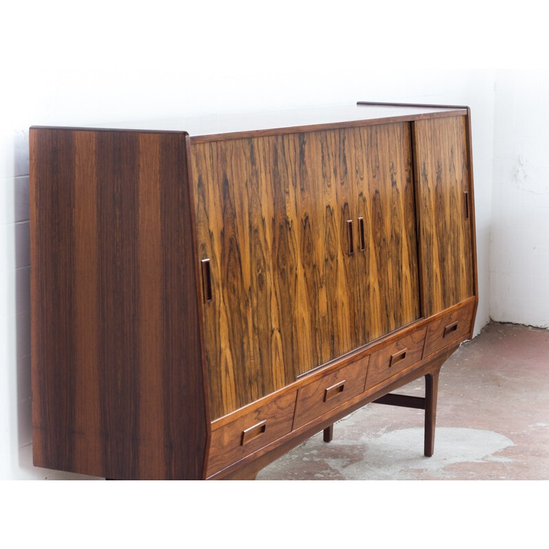 Danish highboard in Rio rosewood - 1960s