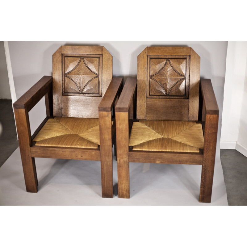 Paire de fauteuils de Joseph Savina - 1940