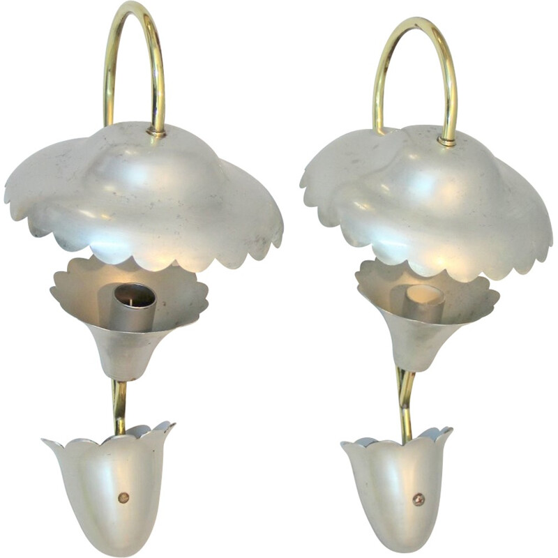 Pair of vintage spanish wall lamps - 1950s