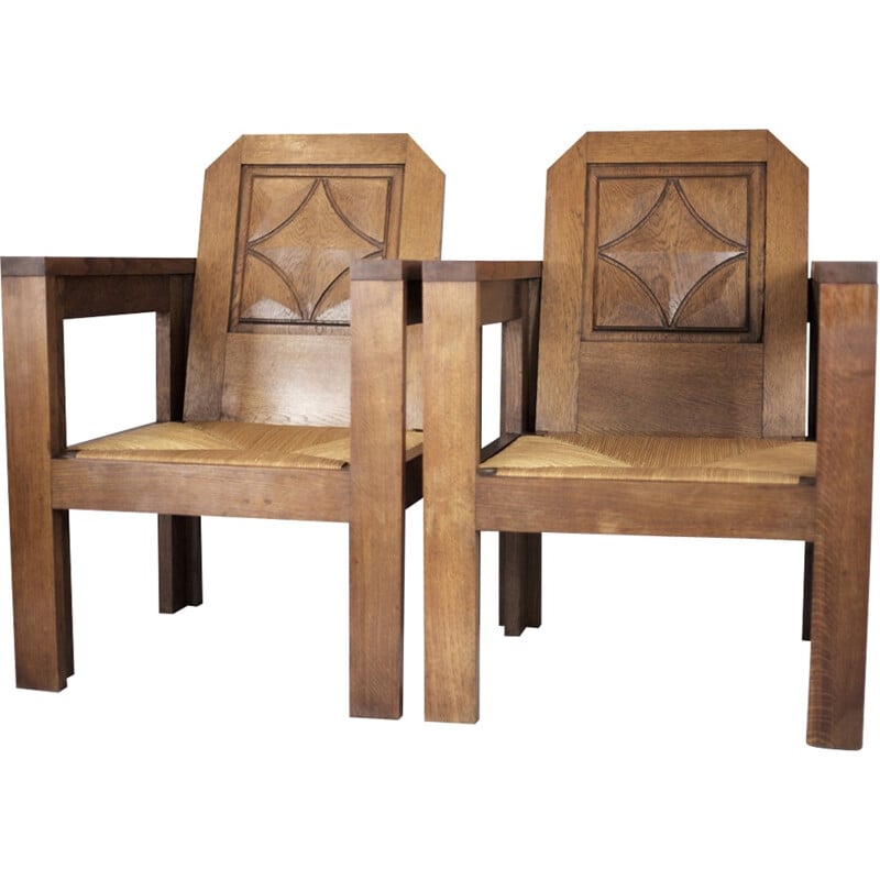 Paire de fauteuils de Joseph Savina - 1940