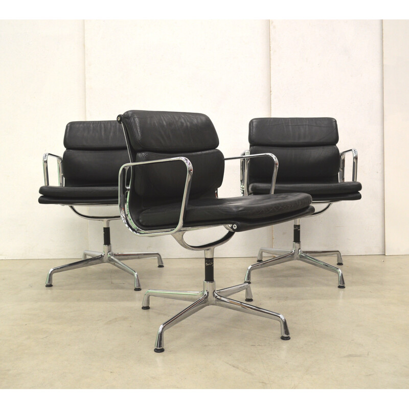 Set of 4 Vitra EA208 Soft Pad Chair by Charles & Ray Eames - 1990s