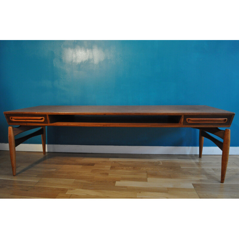 Teak coffee table by Johannes Andersen - 1950s