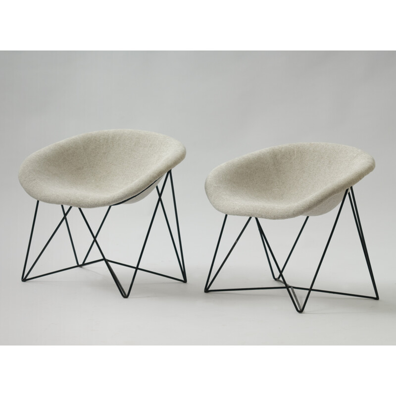 Paire de fauteuils vintage "cocktail" - 1960