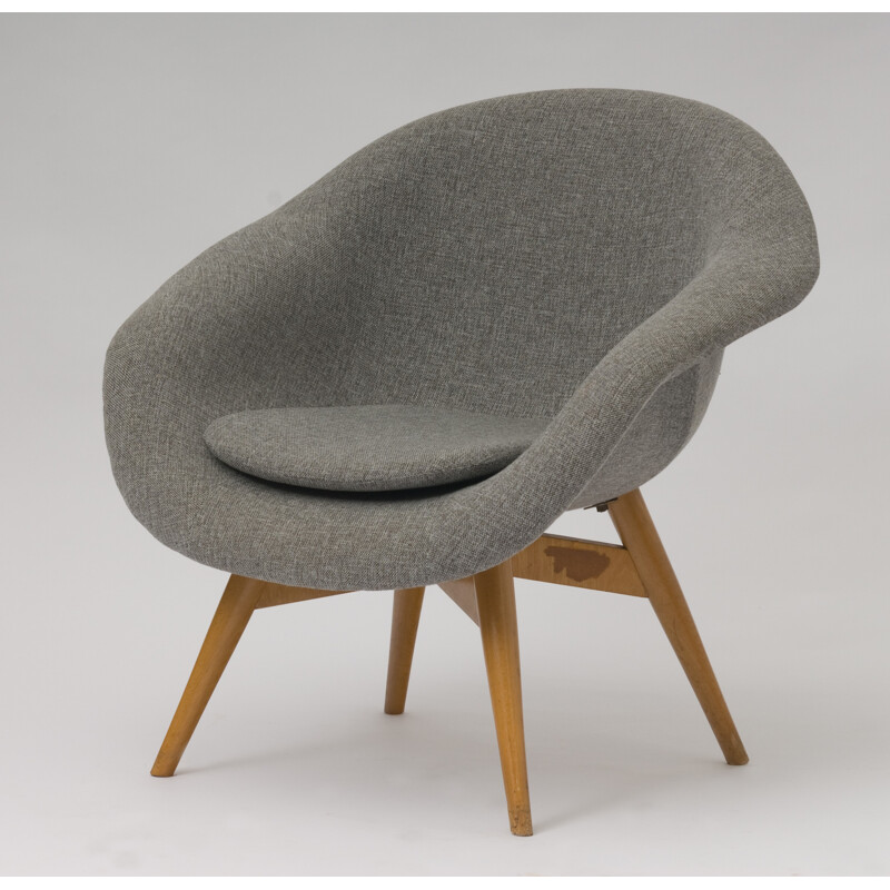 Vintage "jirák" grey chair by František Navrátil - 1960s