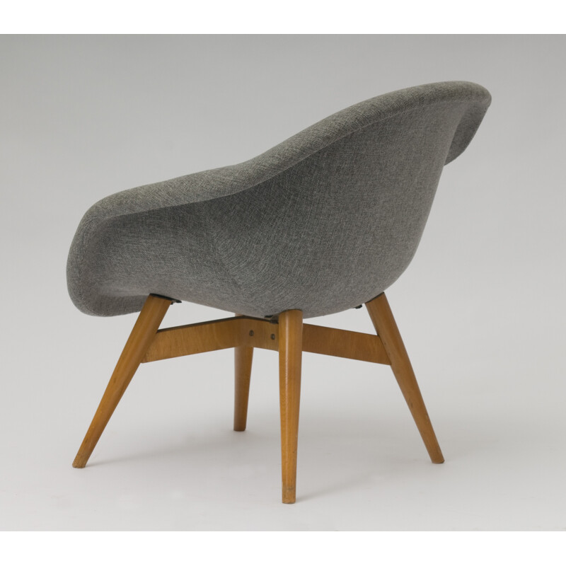 Vintage "jirák" grey chair by František Navrátil - 1960s