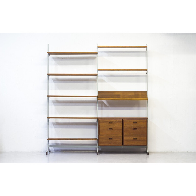 Freestanding Teak Shelving System by Olle Pira for String System - 1960s