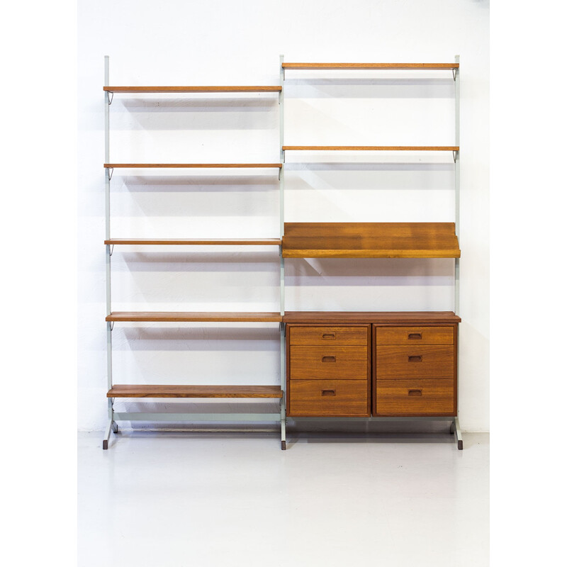 Freestanding Teak Shelving System by Olle Pira for String System - 1960s