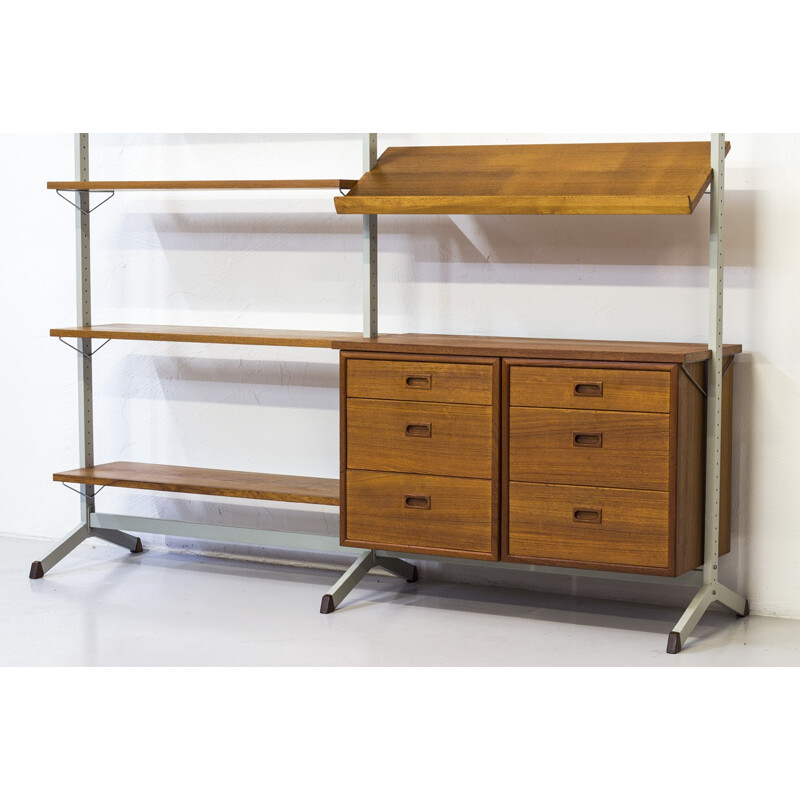 Freestanding Teak Shelving System by Olle Pira for String System - 1960s