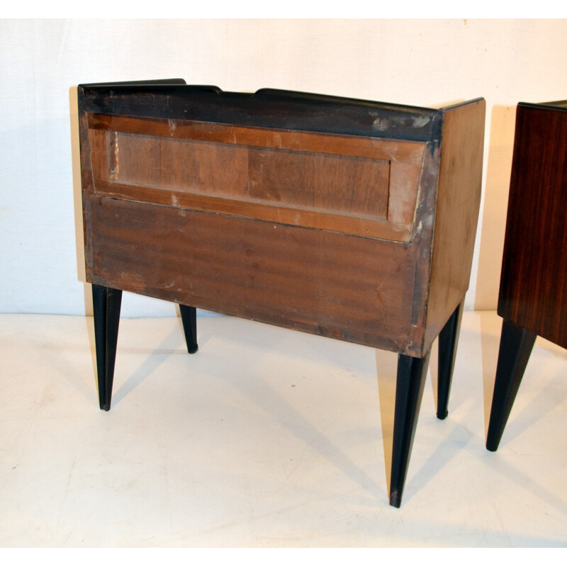 Vintage italian nightstands in Rosewood - 1950s