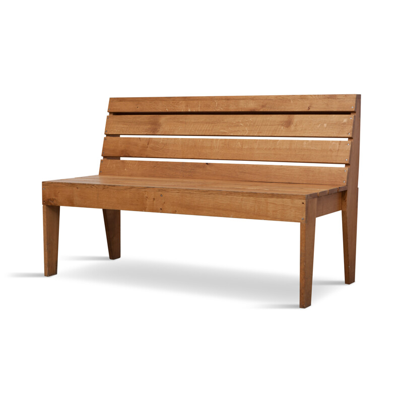 Wooden Bench by Piet Hein Heek - 1980s