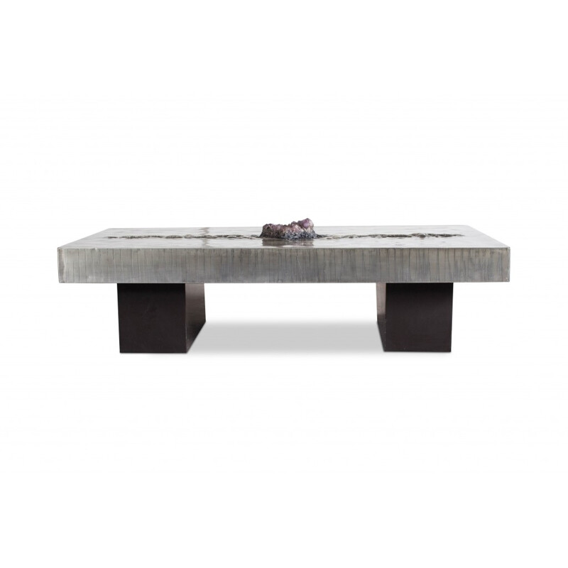 Coffee Table With Amethyst Inlay by Marc D’haenens - 1970s