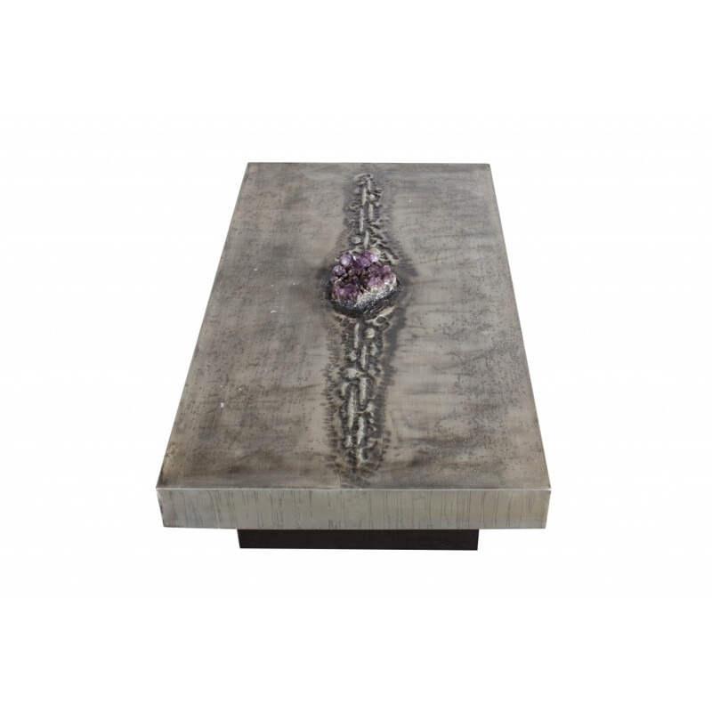Coffee Table With Amethyst Inlay by Marc D’haenens - 1970s