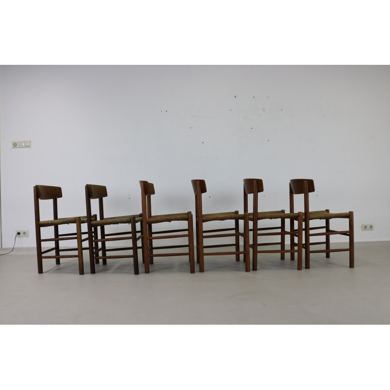 Set of 6 dinner chairs by Børge Mogensen - 1950s