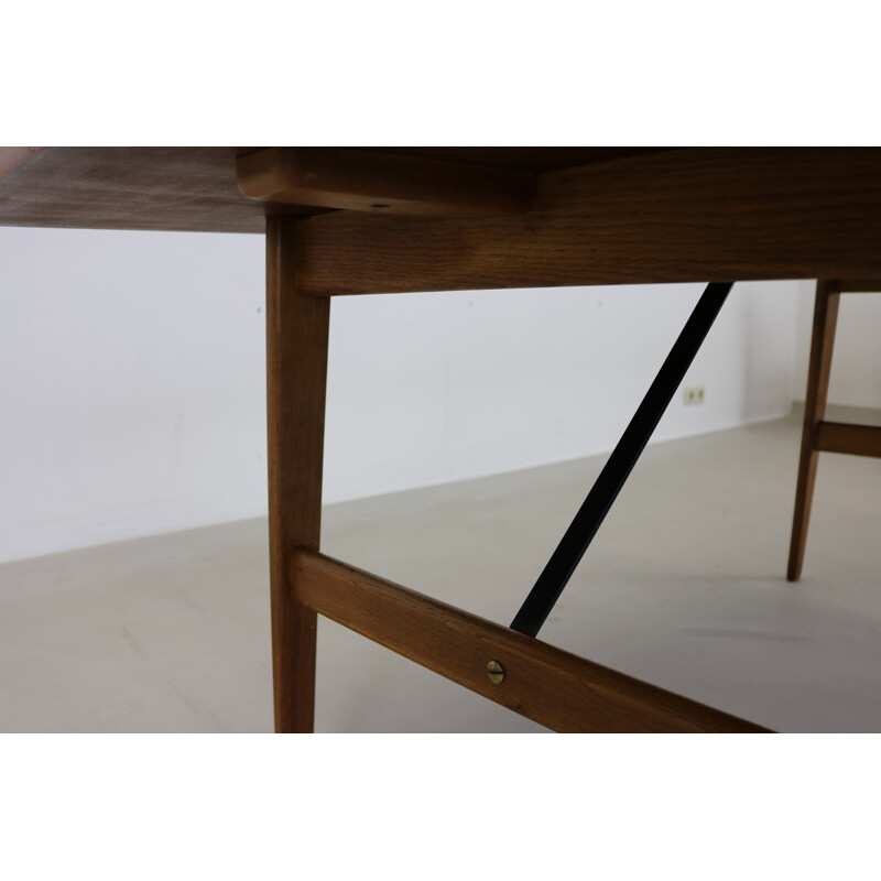 Danish teak and oak dinner table by Børge Mogensen - 1950s