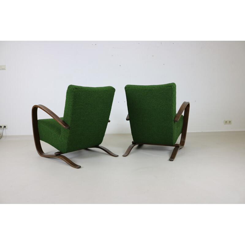 Vintage pair of armchairs by Jindrich Halabala - 1950s