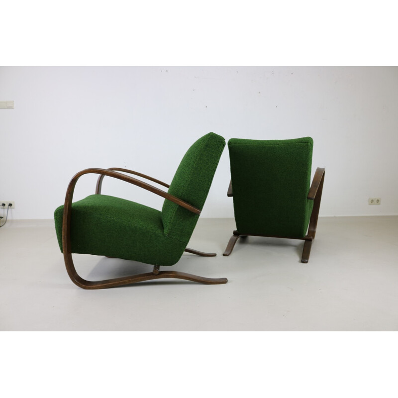 Vintage pair of armchairs by Jindrich Halabala - 1950s