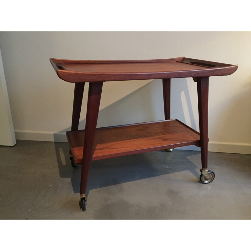 Vintage Danish teak serving cart - 1960s