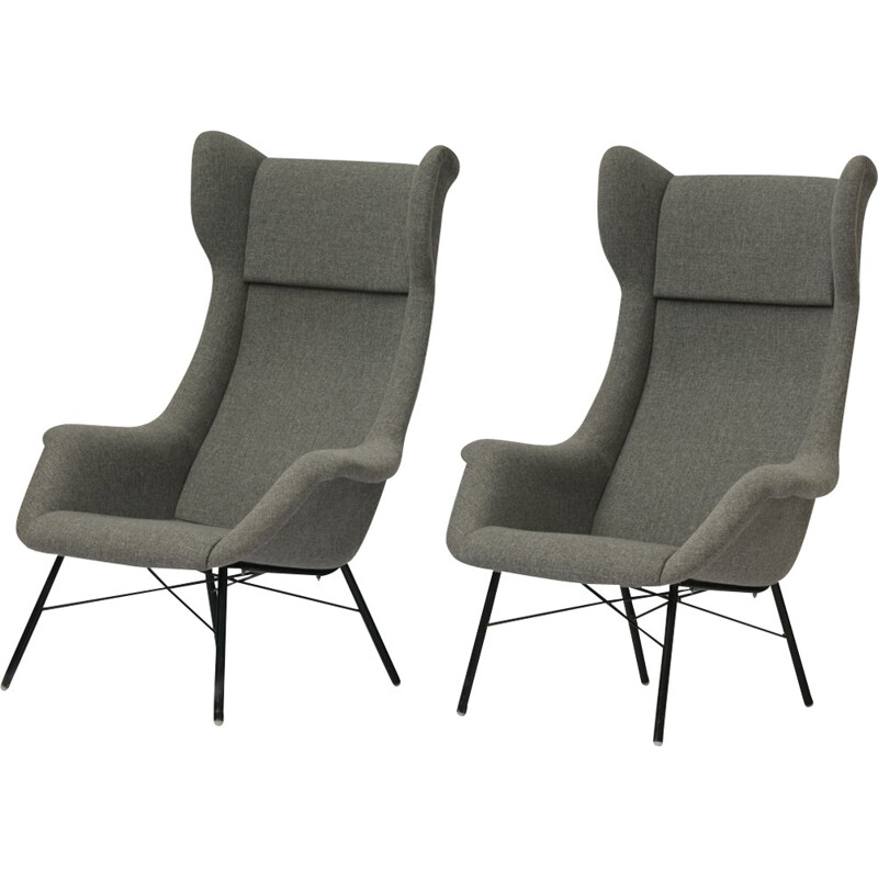 Pair of Vintage Czechoslovakian Armchair by Miroslav Navrátil - 1960s