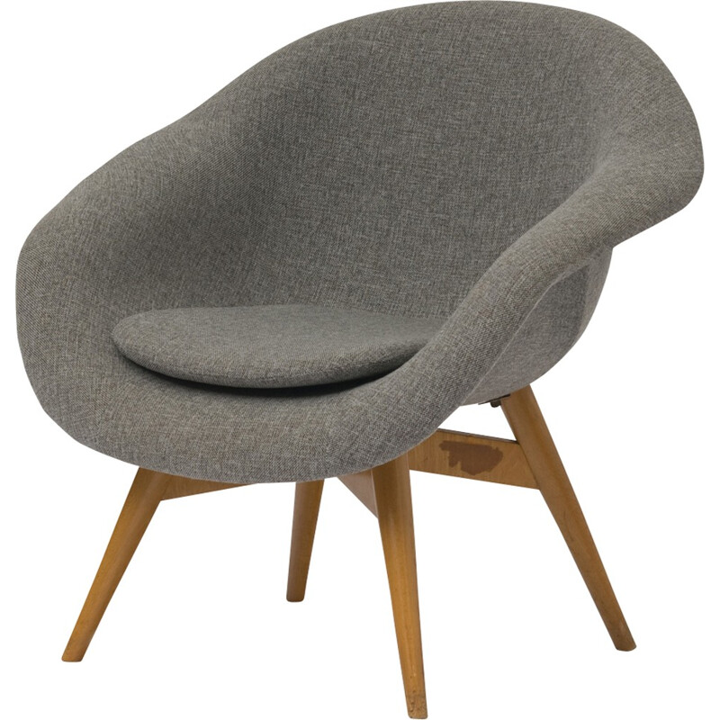 Vintage "jirák" grey chair by František Navrátil - 1960s