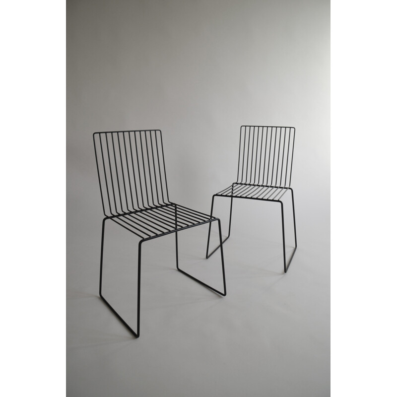 Pair of "Stackable" chairs from the Fil series by François Arnal for Atelier A - 1970s