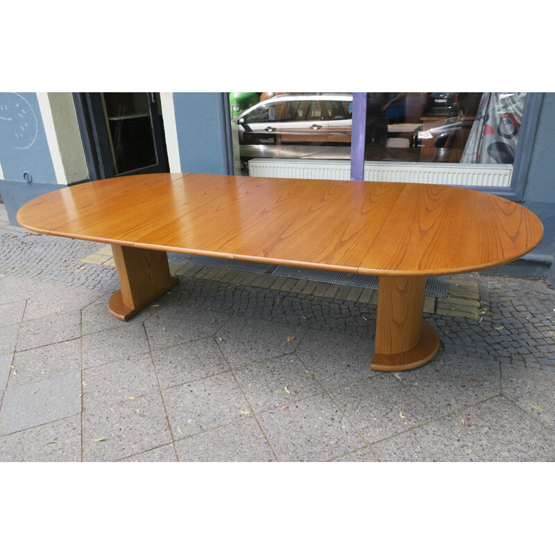 Grande table à repas vintage extensible à 278cm par Asko - 1970