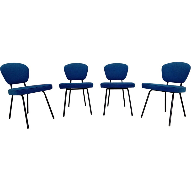 Set of 4 vintage belgium modernist chairs - 1950s