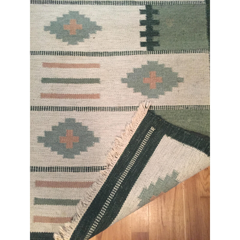 Vintage Scandinavian carpet Rollakan - 1950s