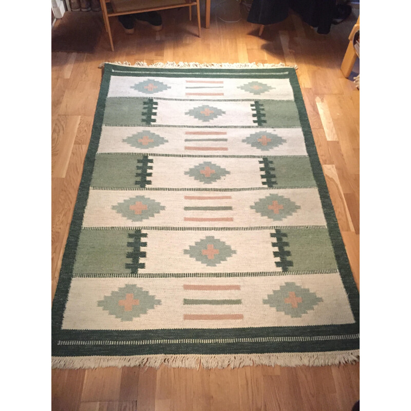 Vintage Scandinavian carpet Rollakan - 1950s